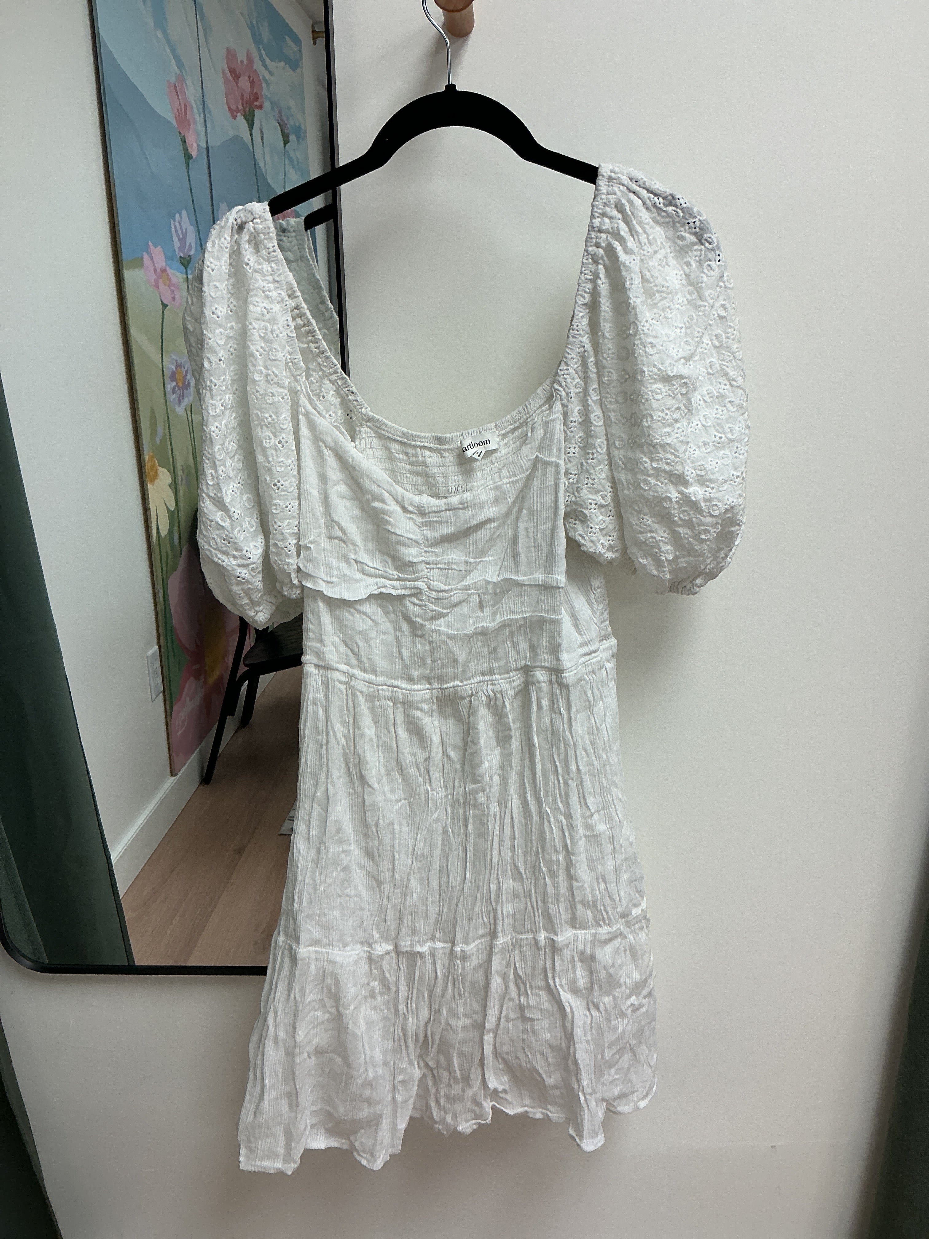 Heartloom white detailed dress size large