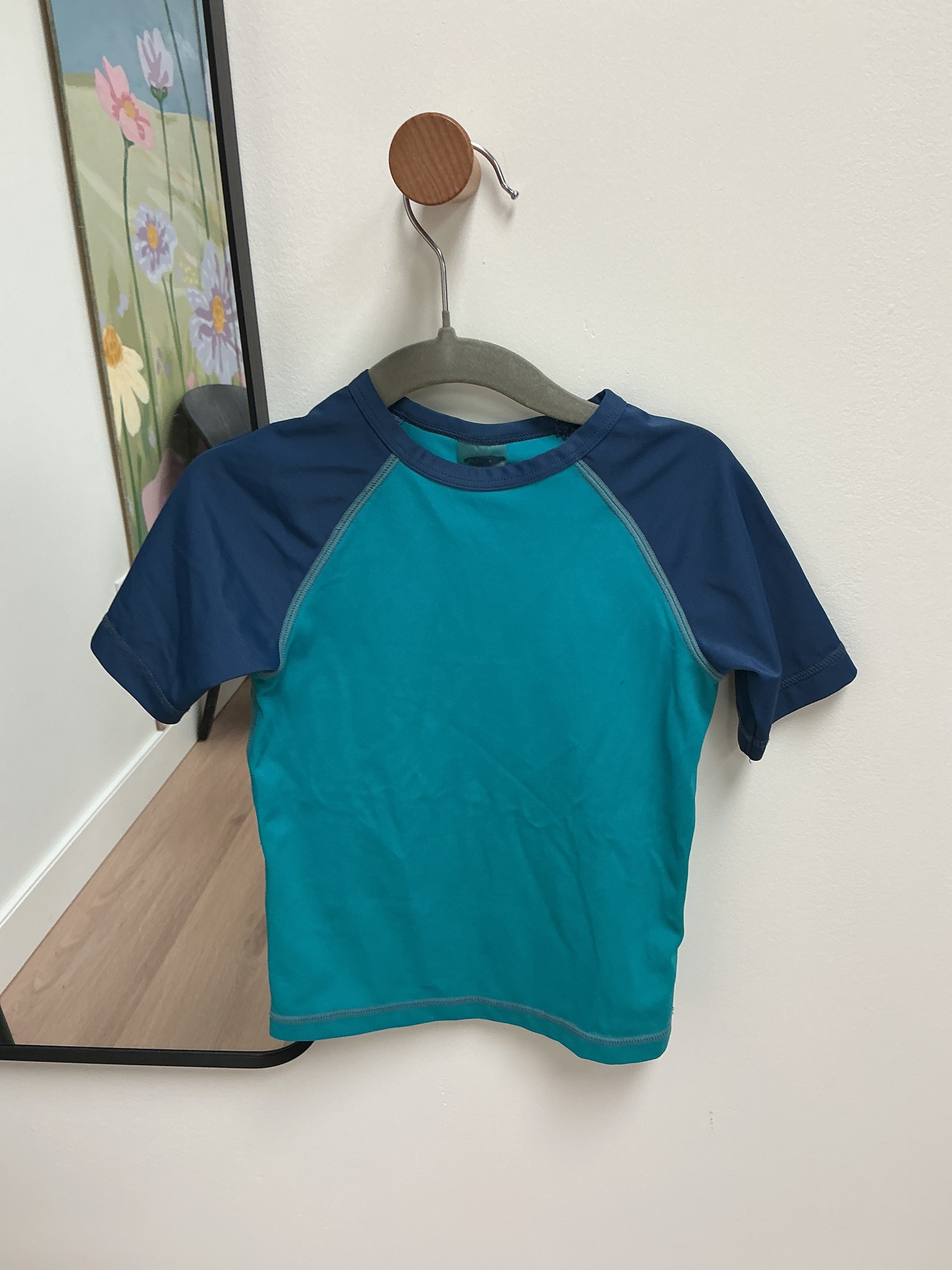 Old navy teal and navy swim shirt size 3T