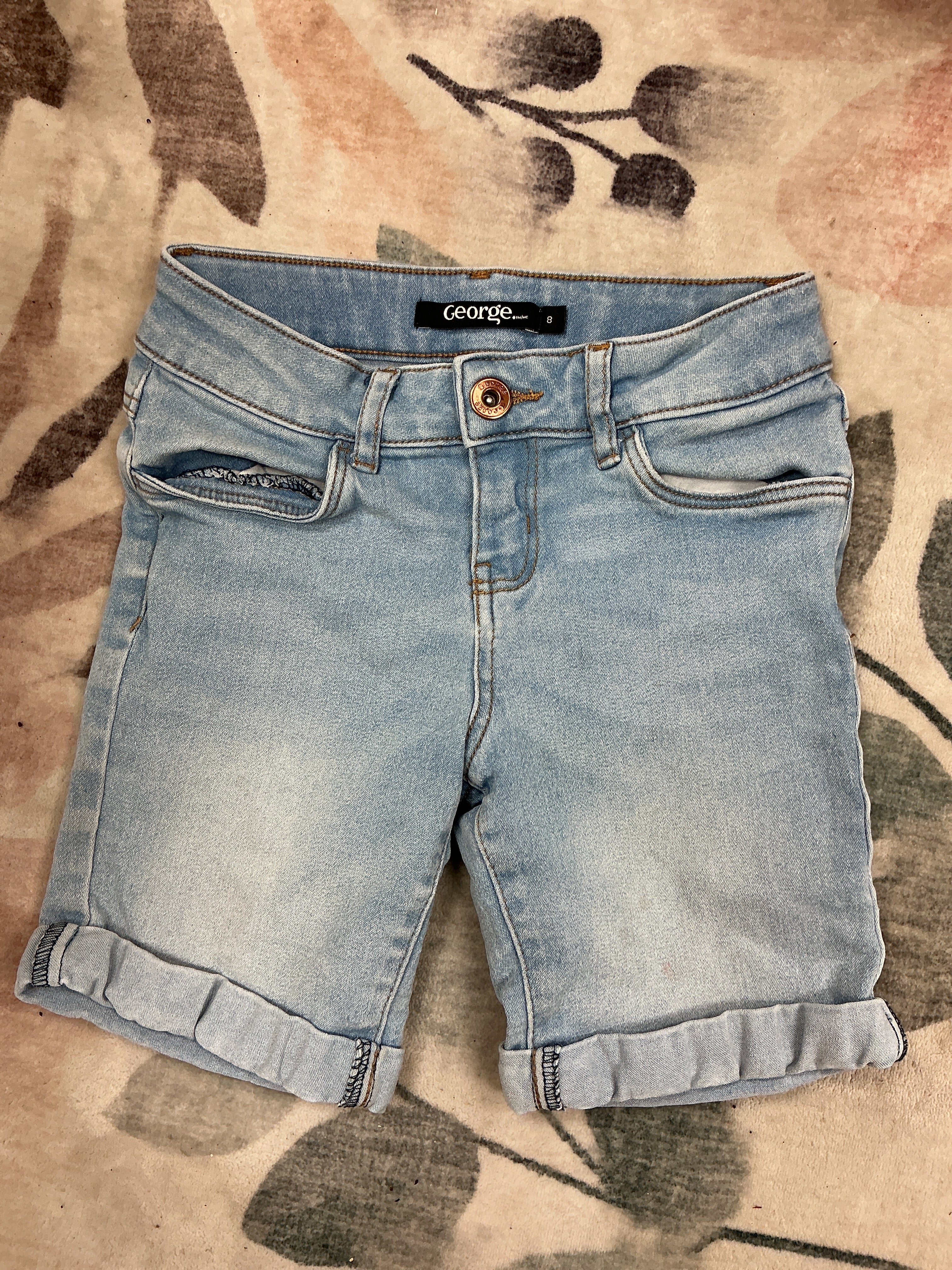 George light blue jean shorts 8Y