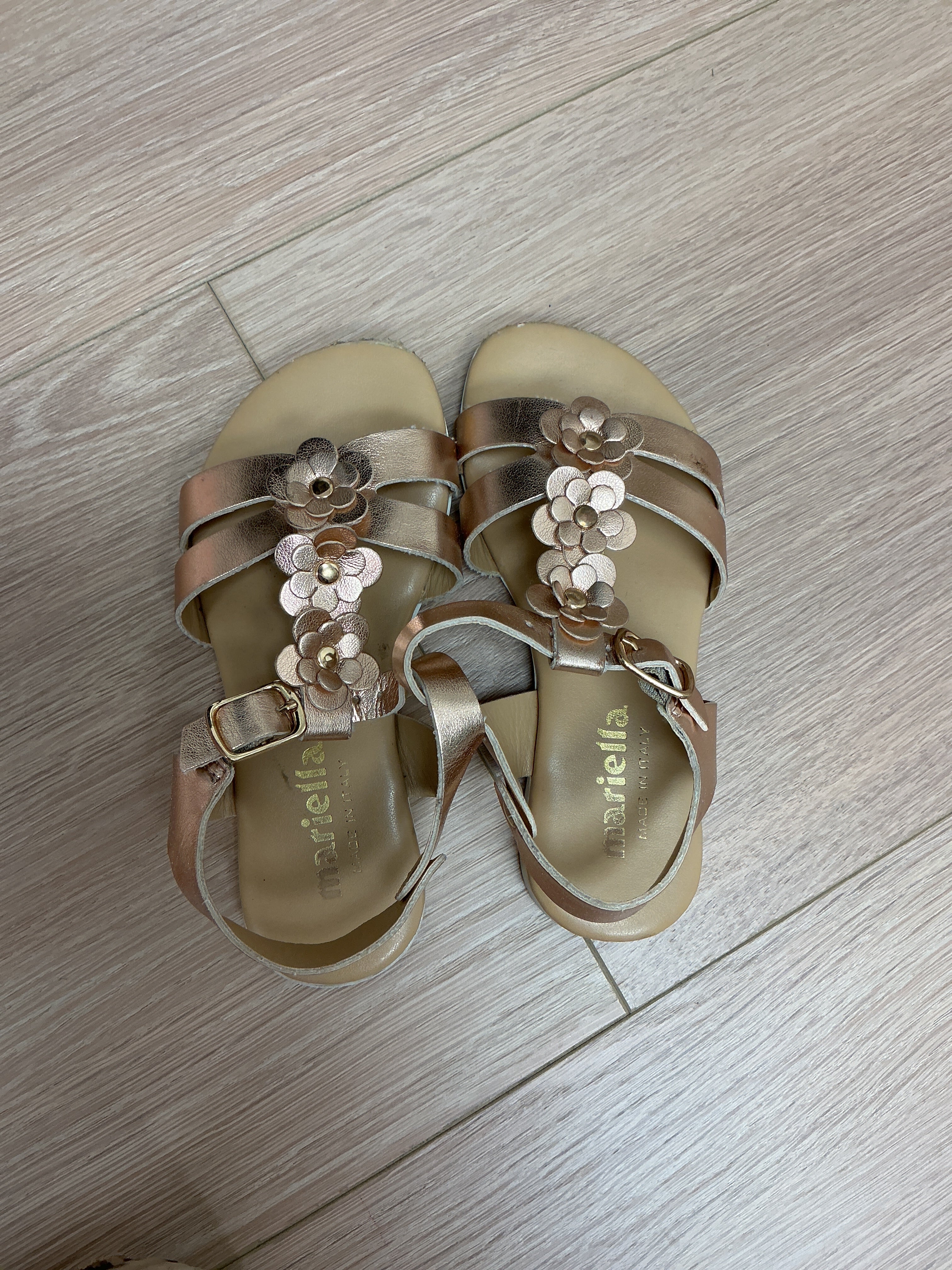 Mariella flower rose gold shoes 7