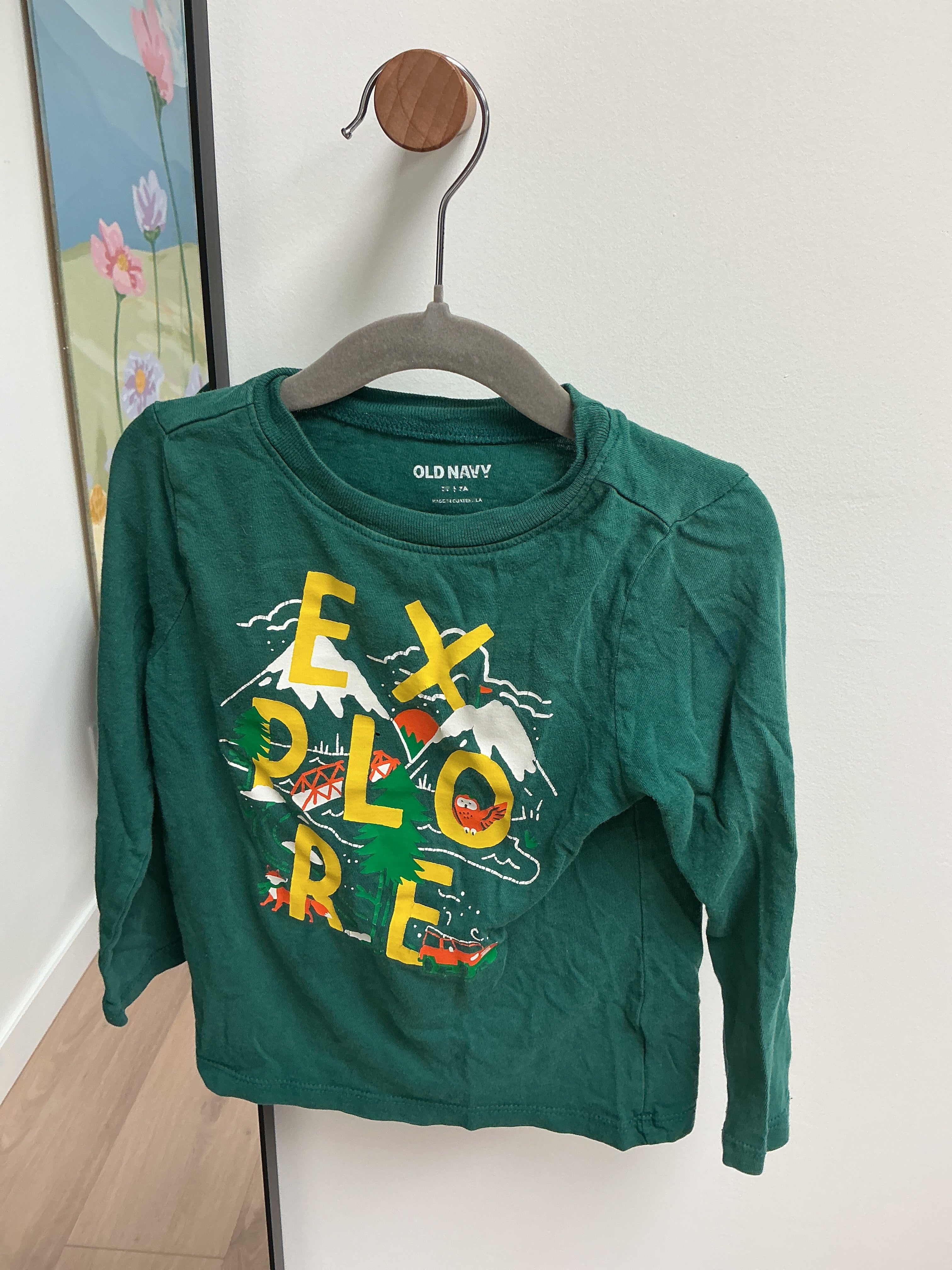 Old Navy green explore longsleeve size 3T