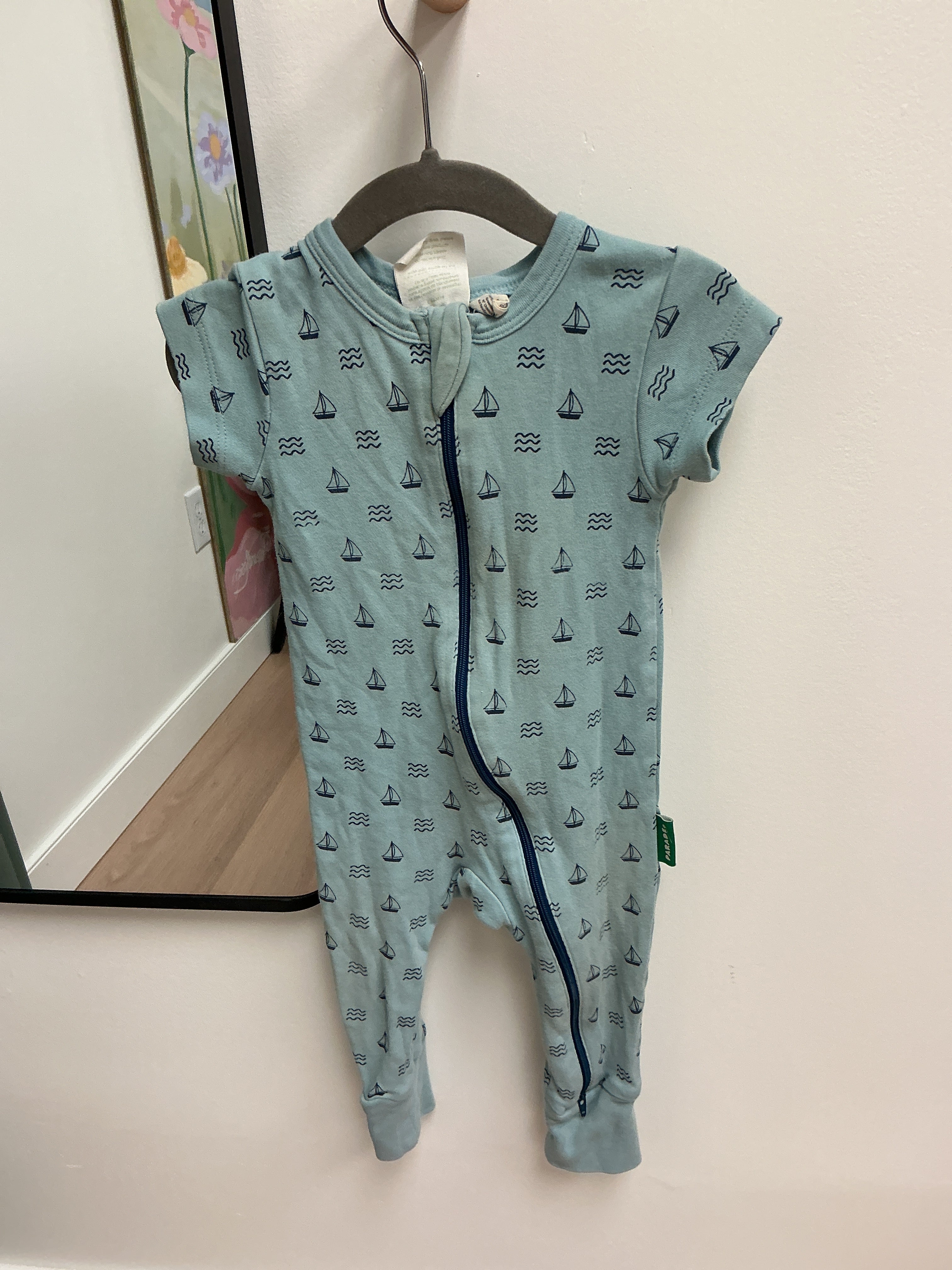 Parade blue sailboat sleeper size 9-12M
