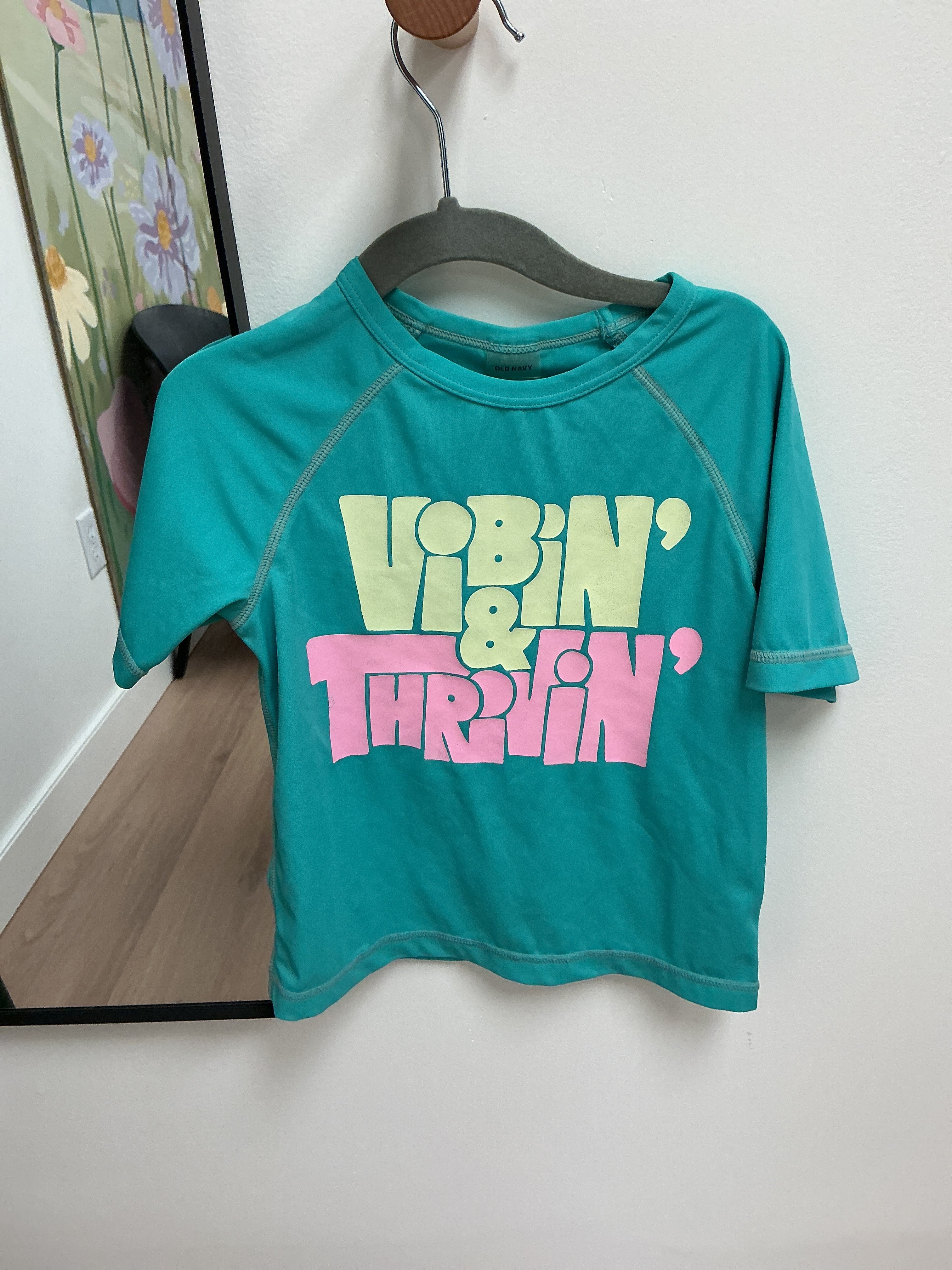 Old navy teal swim shirt size 4T