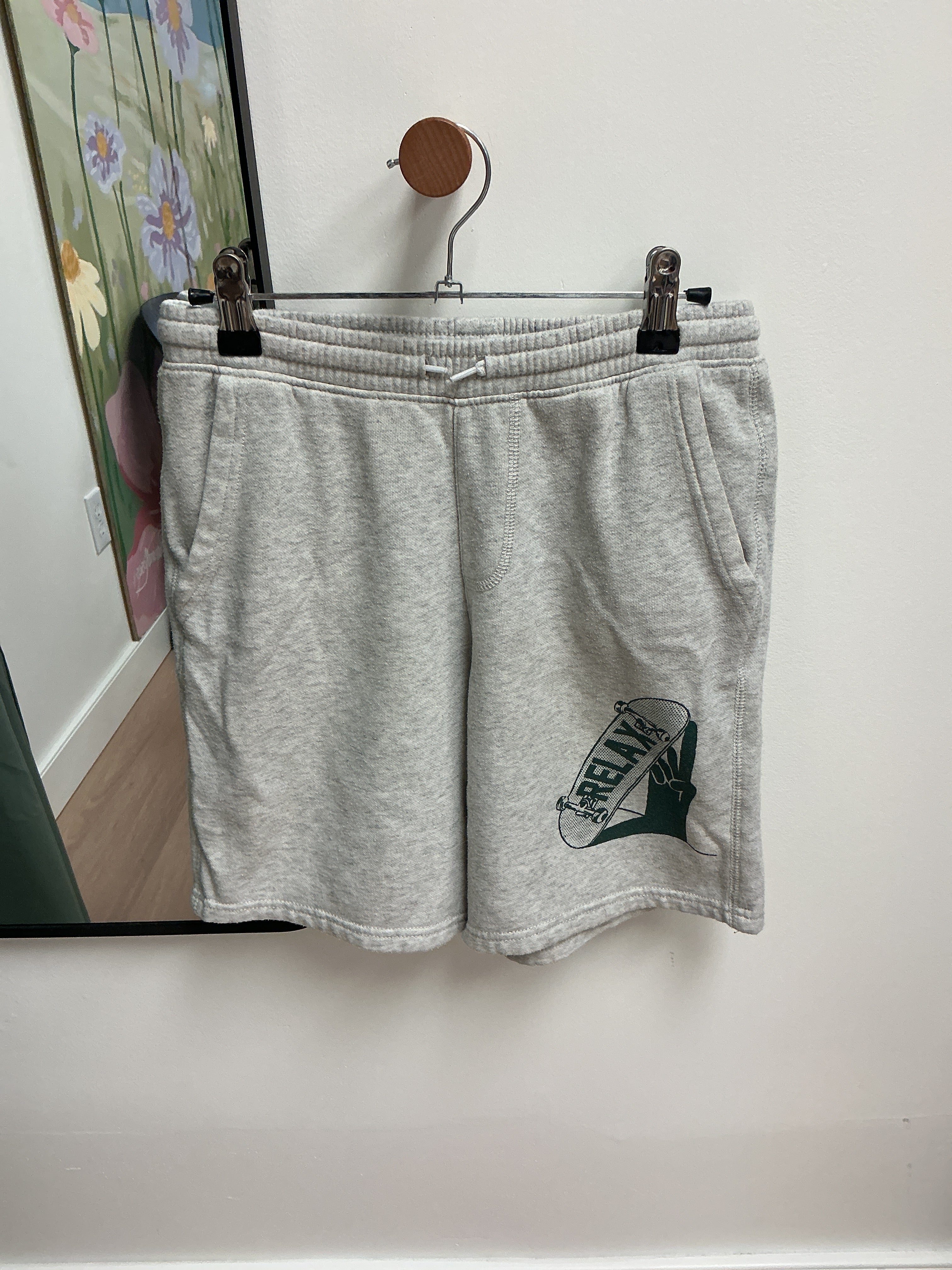 Old navy light grey relax shorts size 10/12
