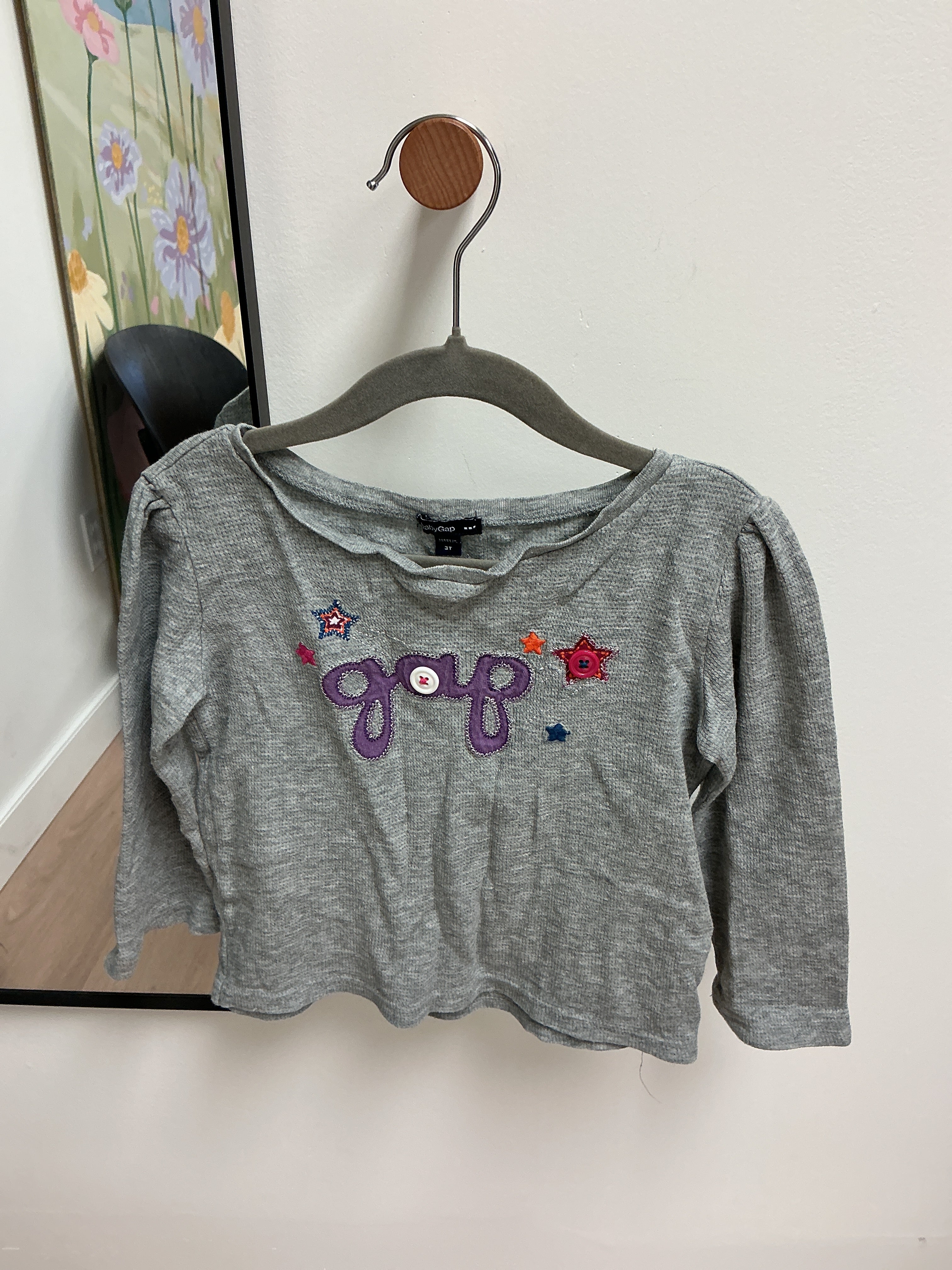 Gap grey logo longsleeve size 3T