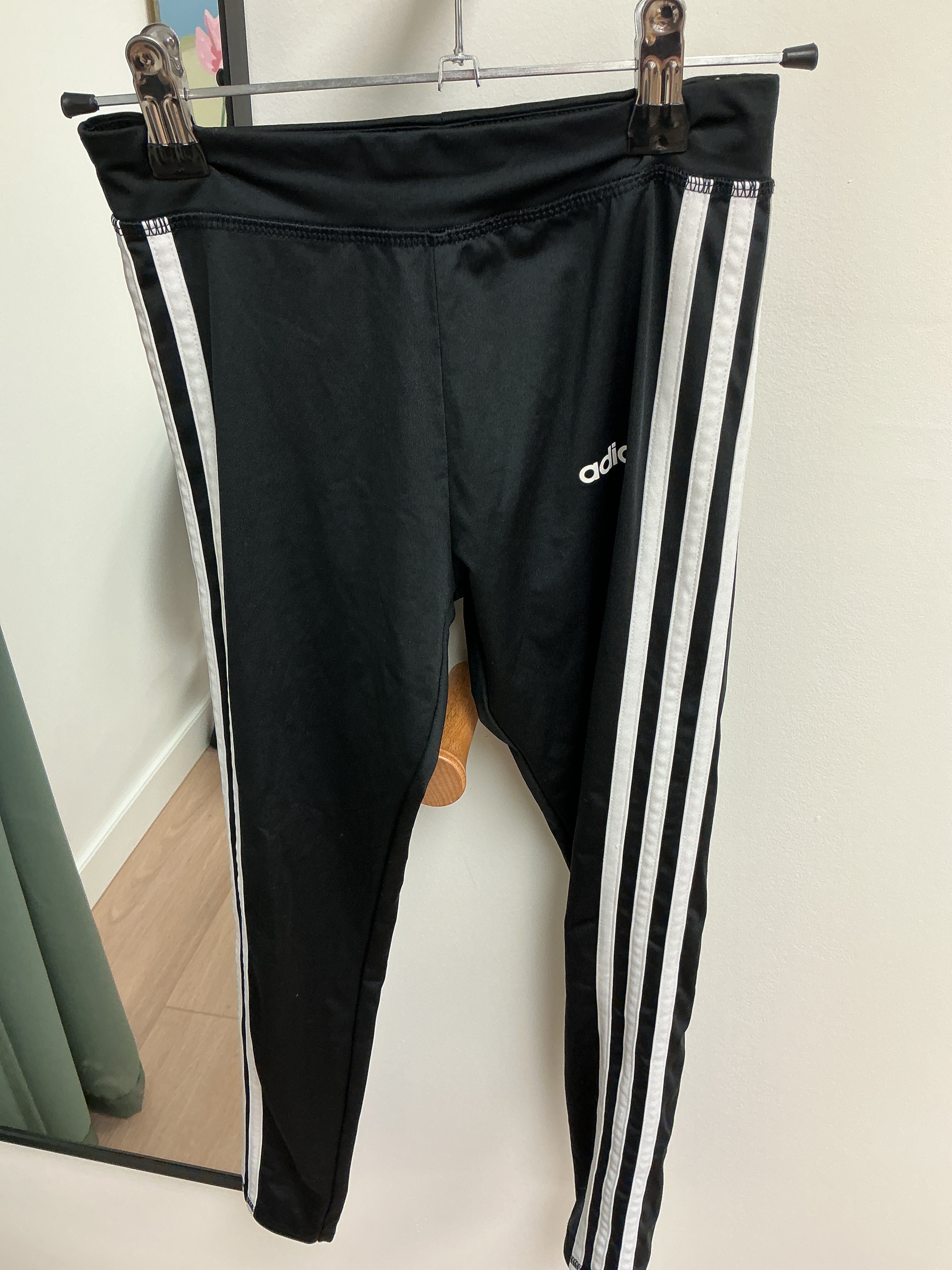 Adidas black track pants S
