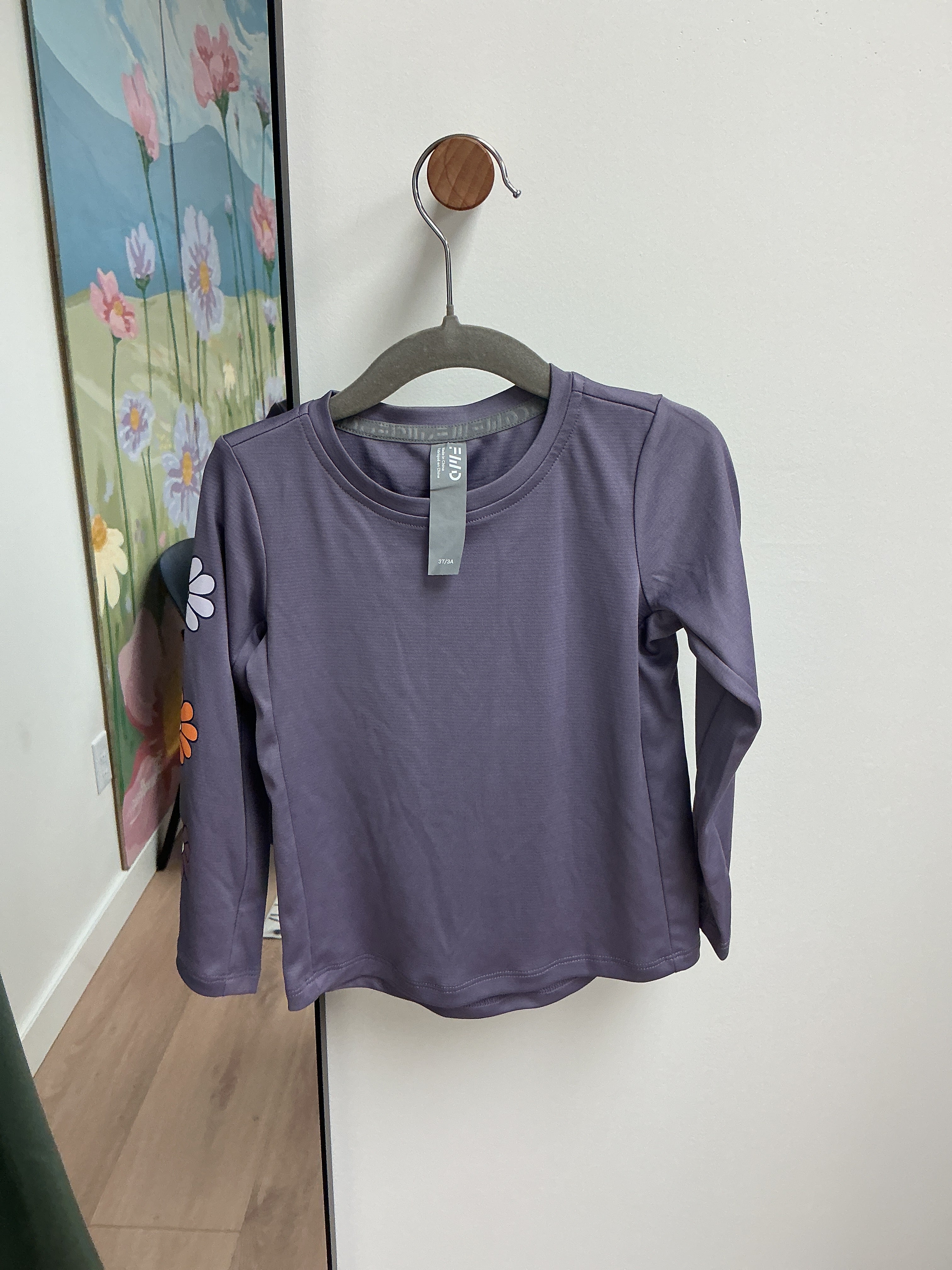 FWD purple flower longsleeve size 3T