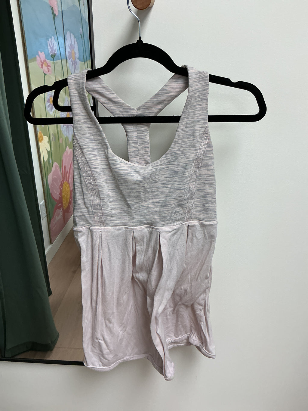 Lululemon pink lined tank top L