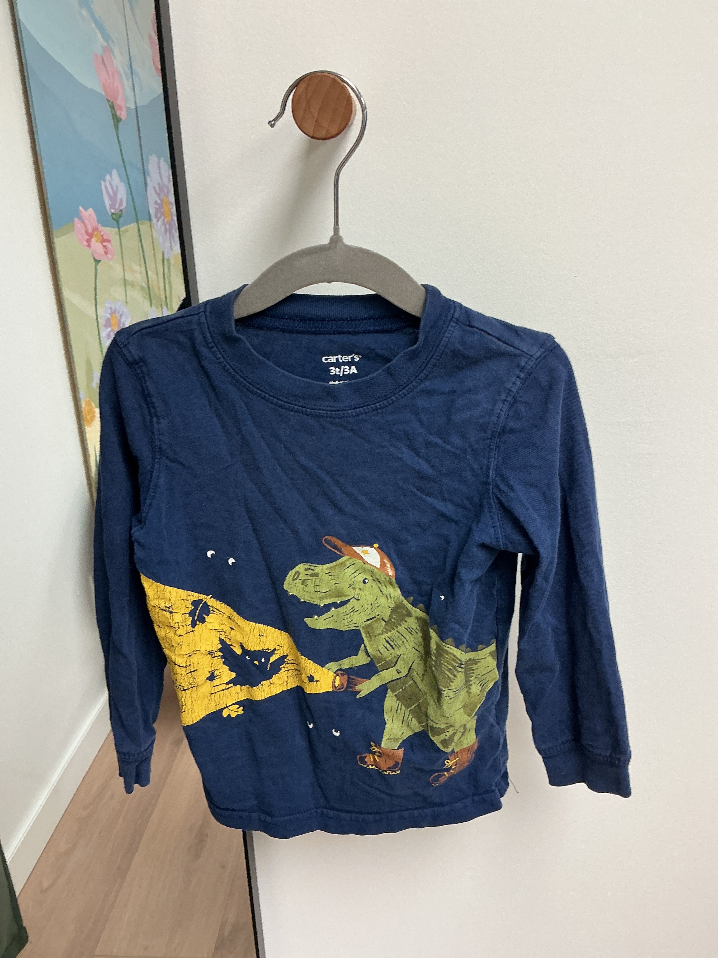Carters navy Dino longsleeve size 3T
