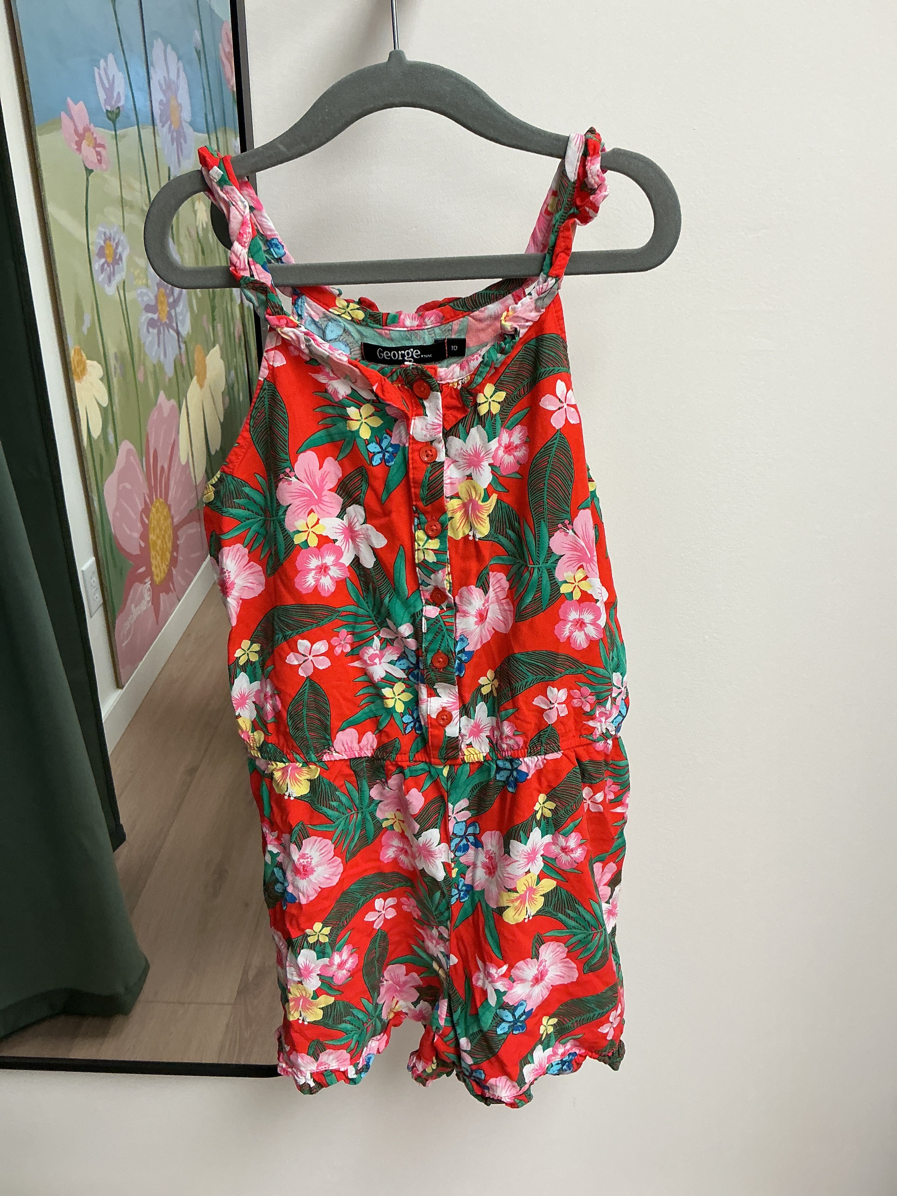 George Tropical red jumpsuit 10