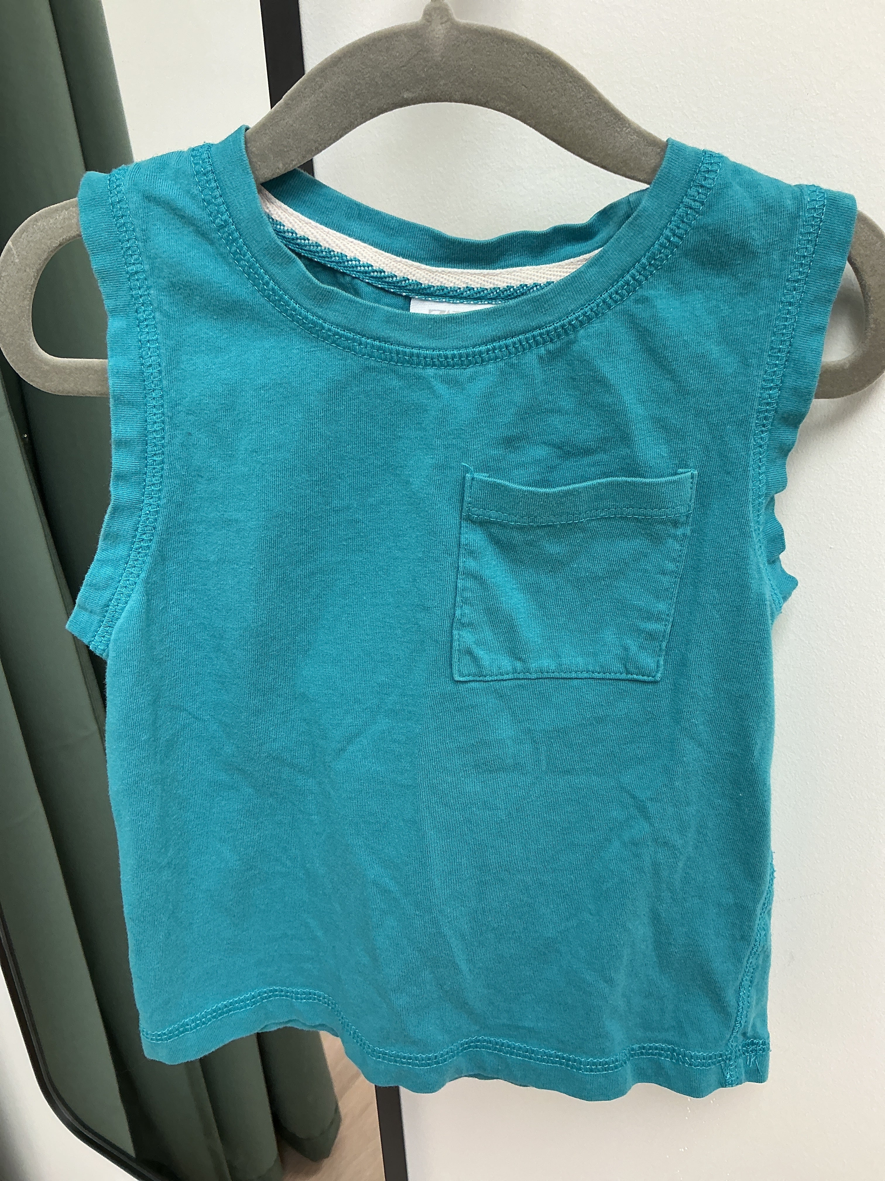 Zara teal sleeveless shirt size 18-24M