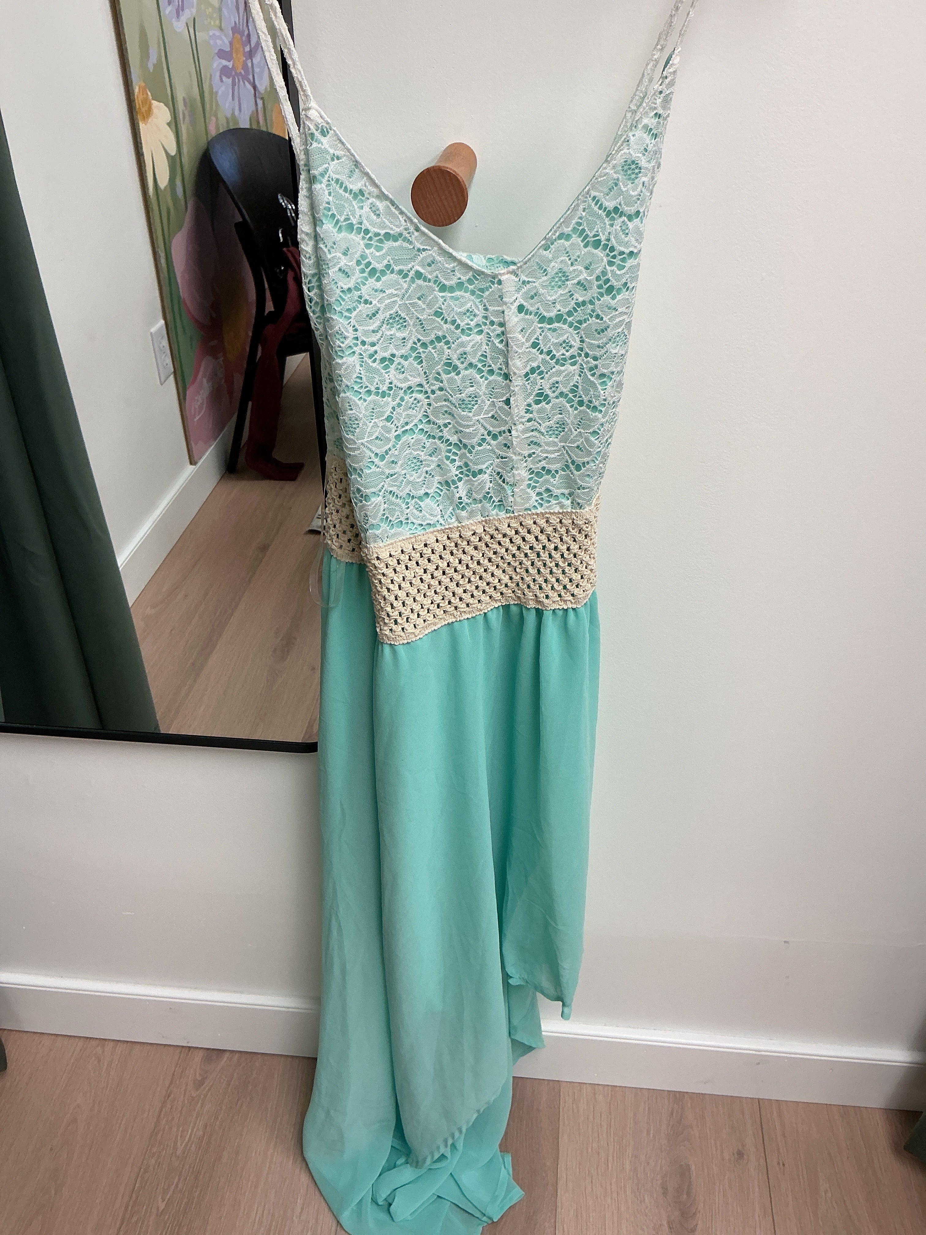 Teal beach/summer dress L