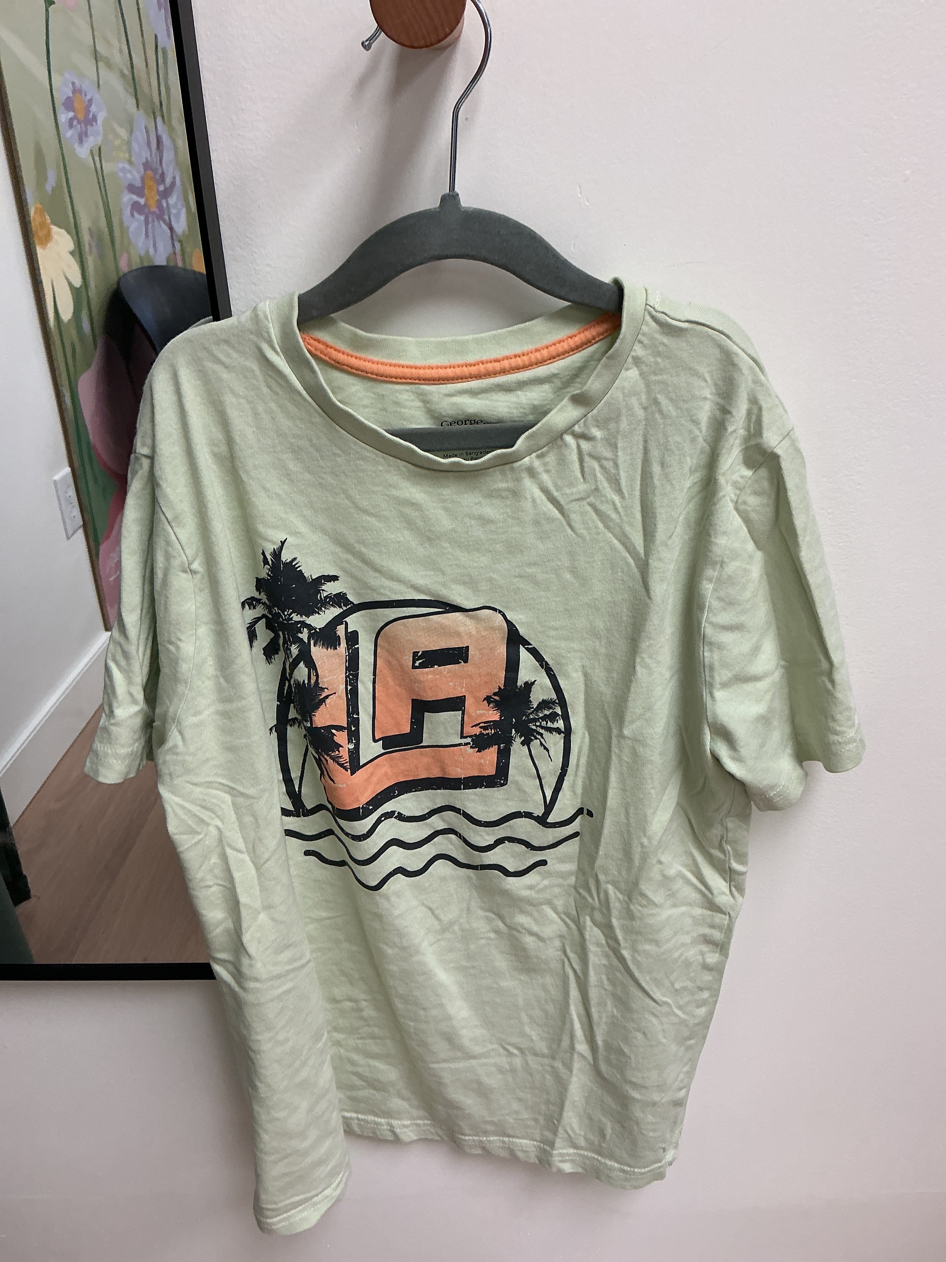 George mint green LA Tshirt size 10/12