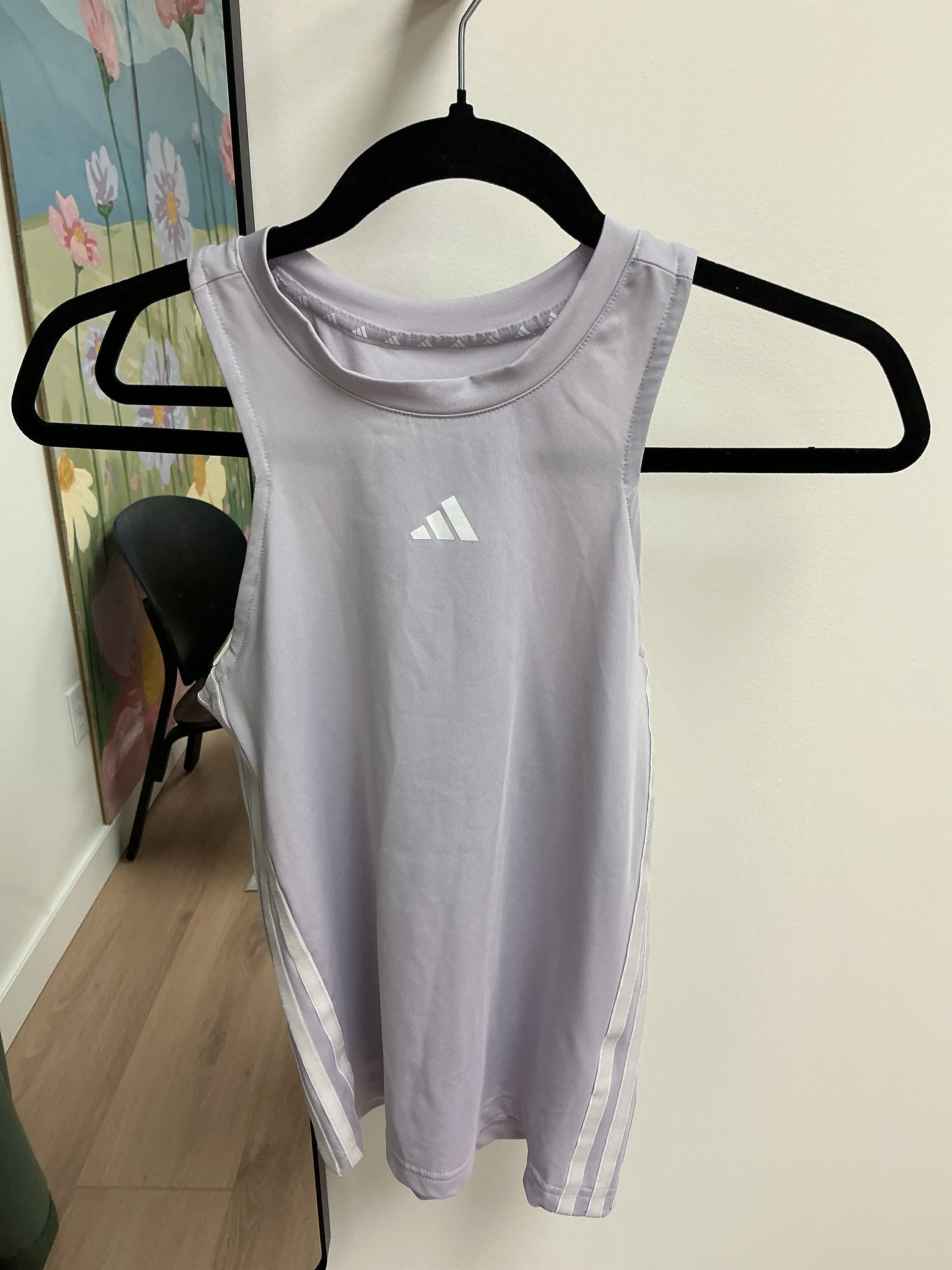 Adidas purple sleeveless athletic shirt size S