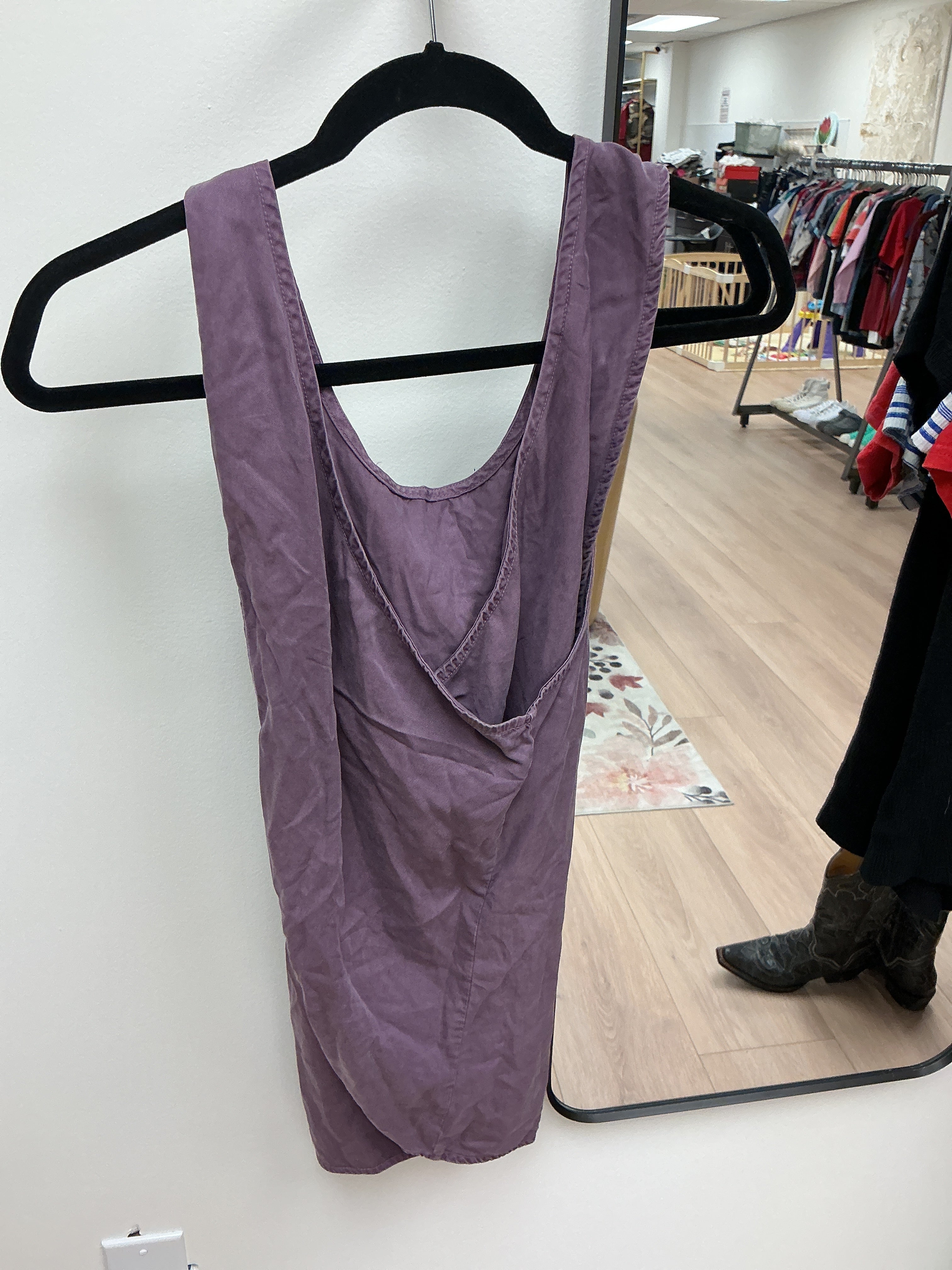 Ten tree purple tank cross open back
