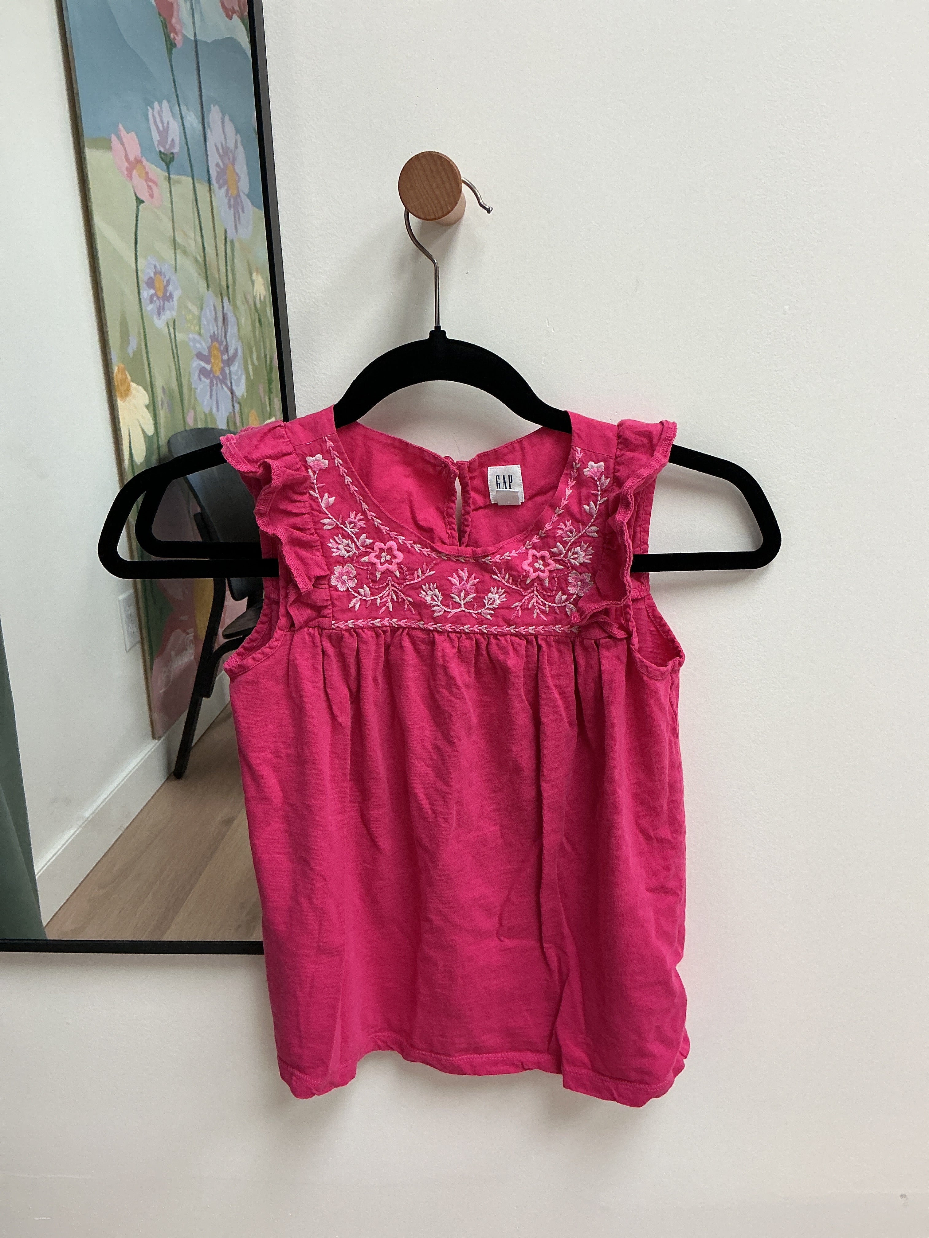 Gap pink detailed flowy shirt size 10Y