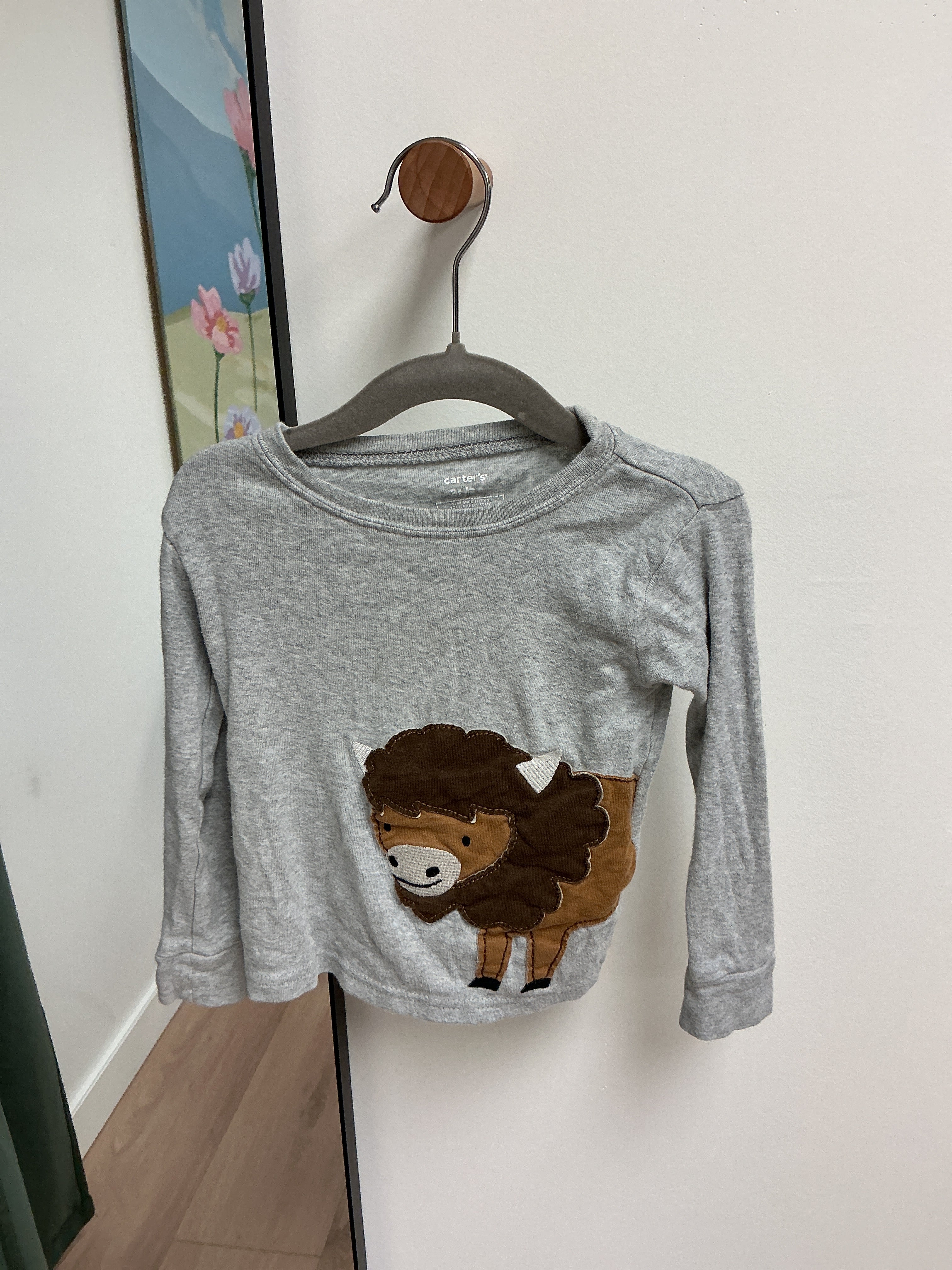 Carters buffalo grey longsleeve size 3T