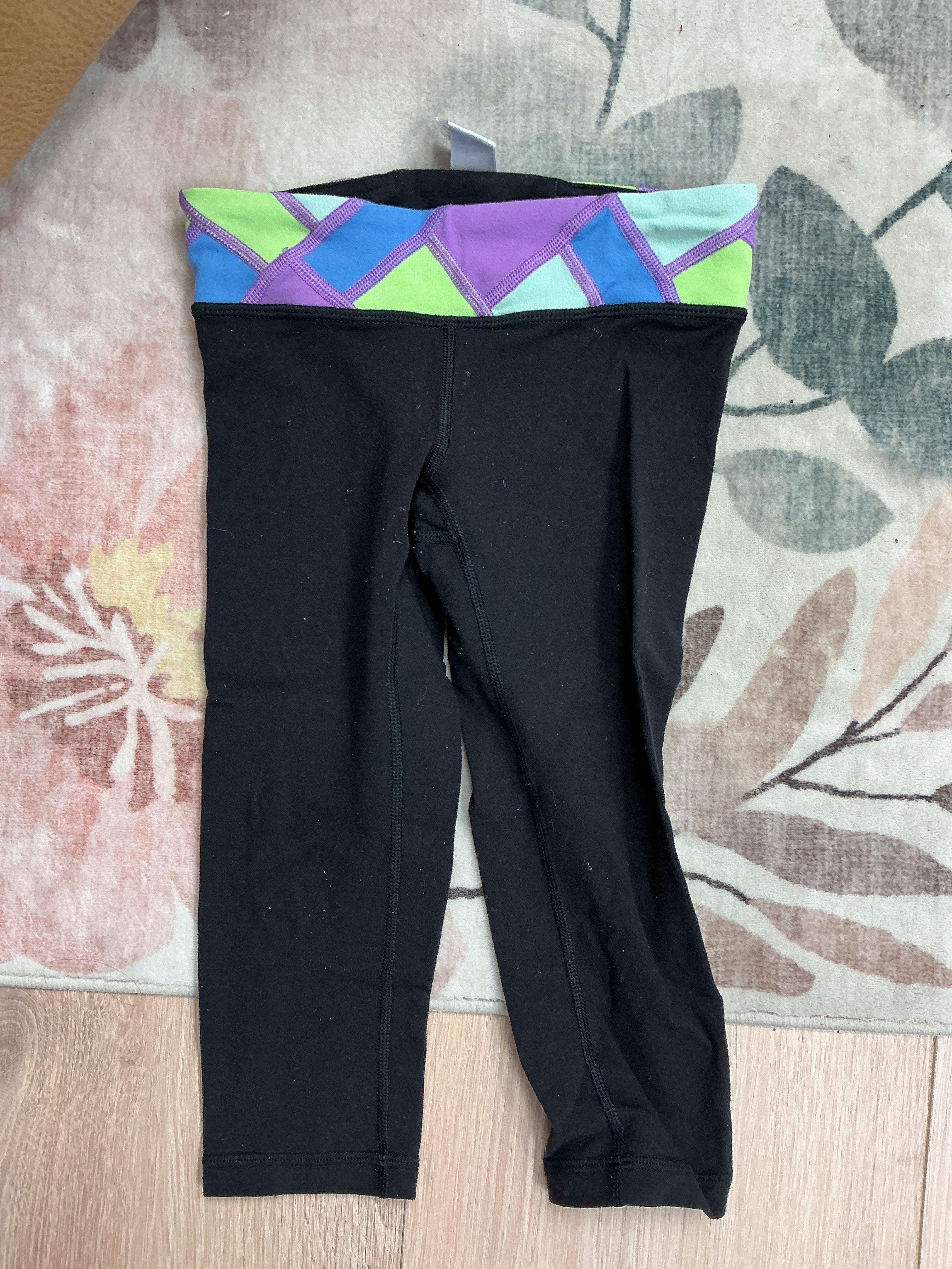 Ivivva black/coloured band leggings 6Y