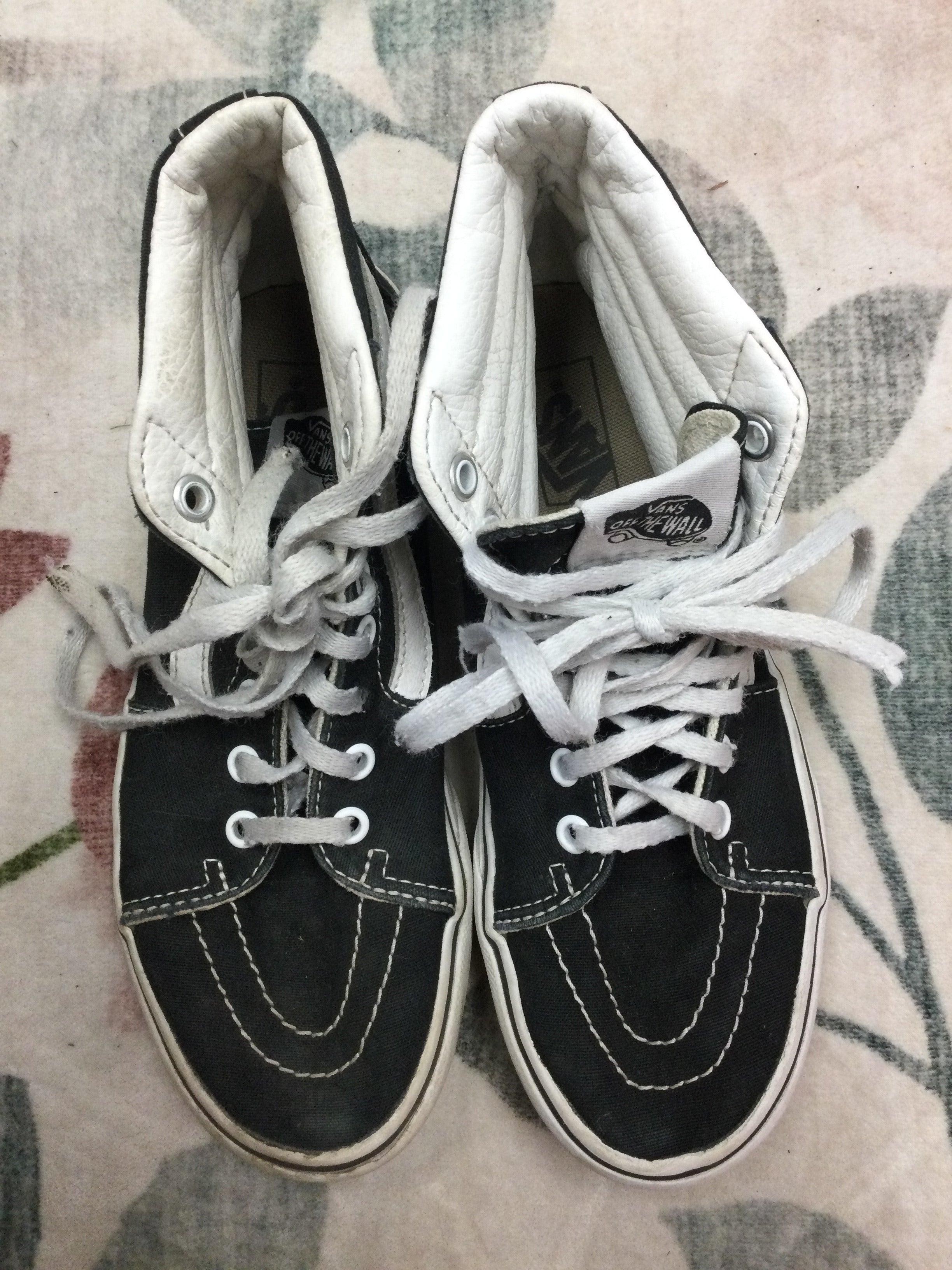 Vans high top black shoes 3