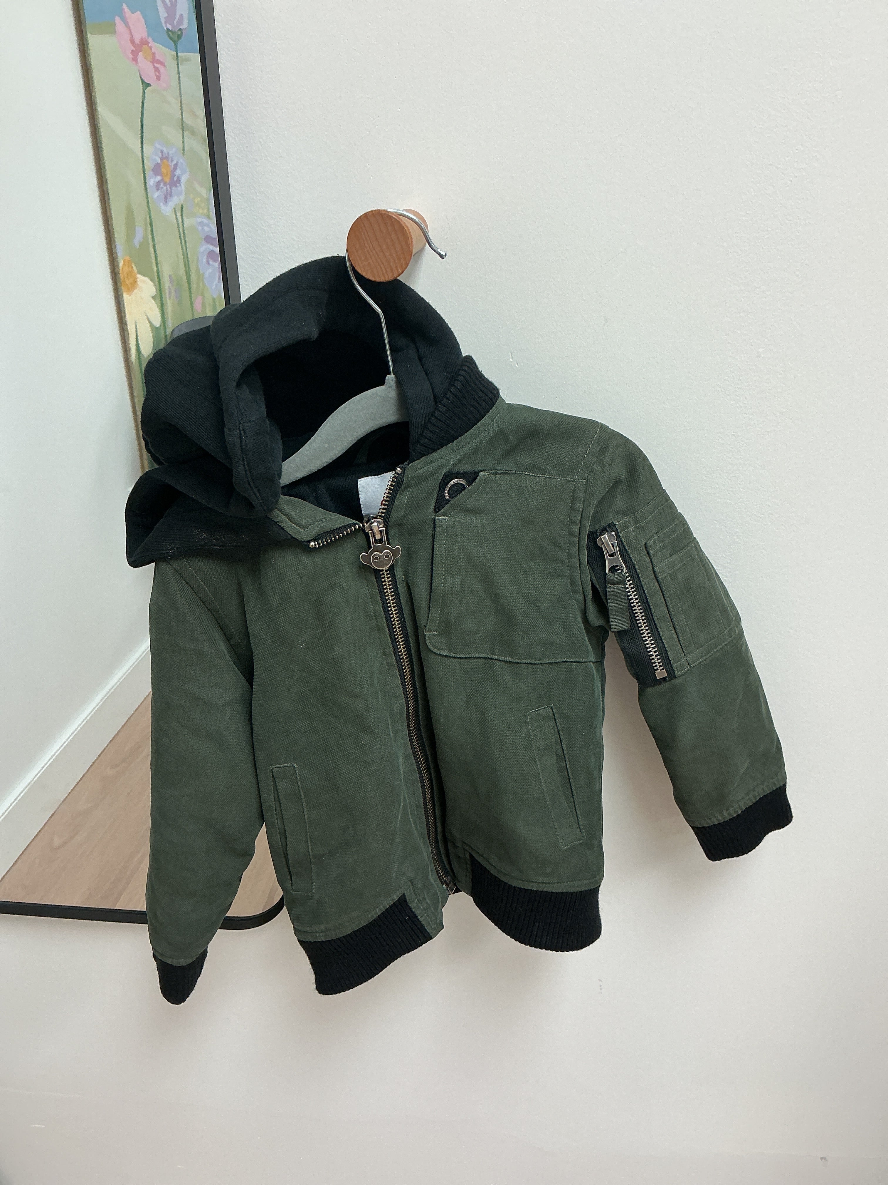 Appaman green and black jacket size 2T