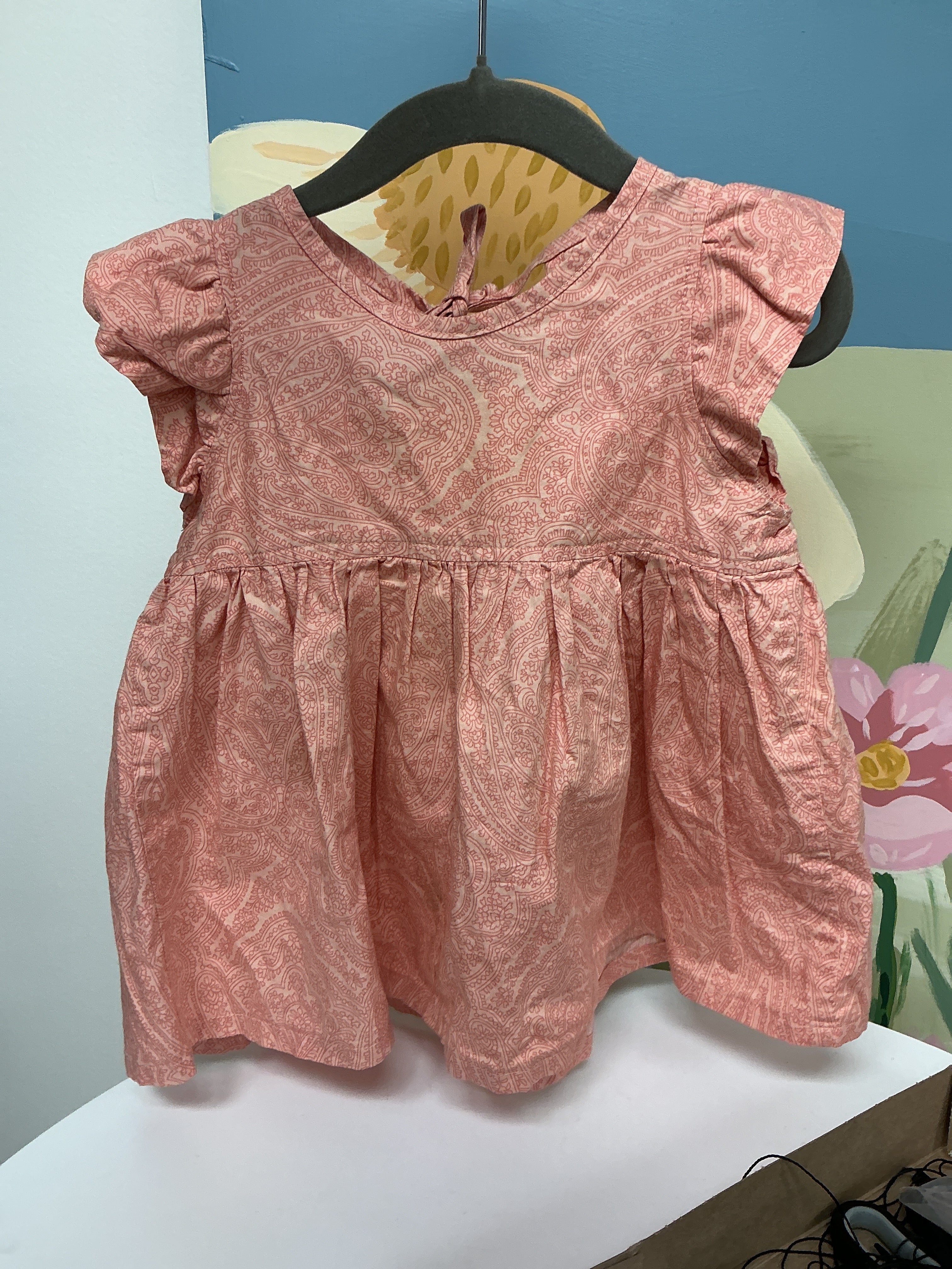 Nest and nurtured coral patterned dress size 12-24M