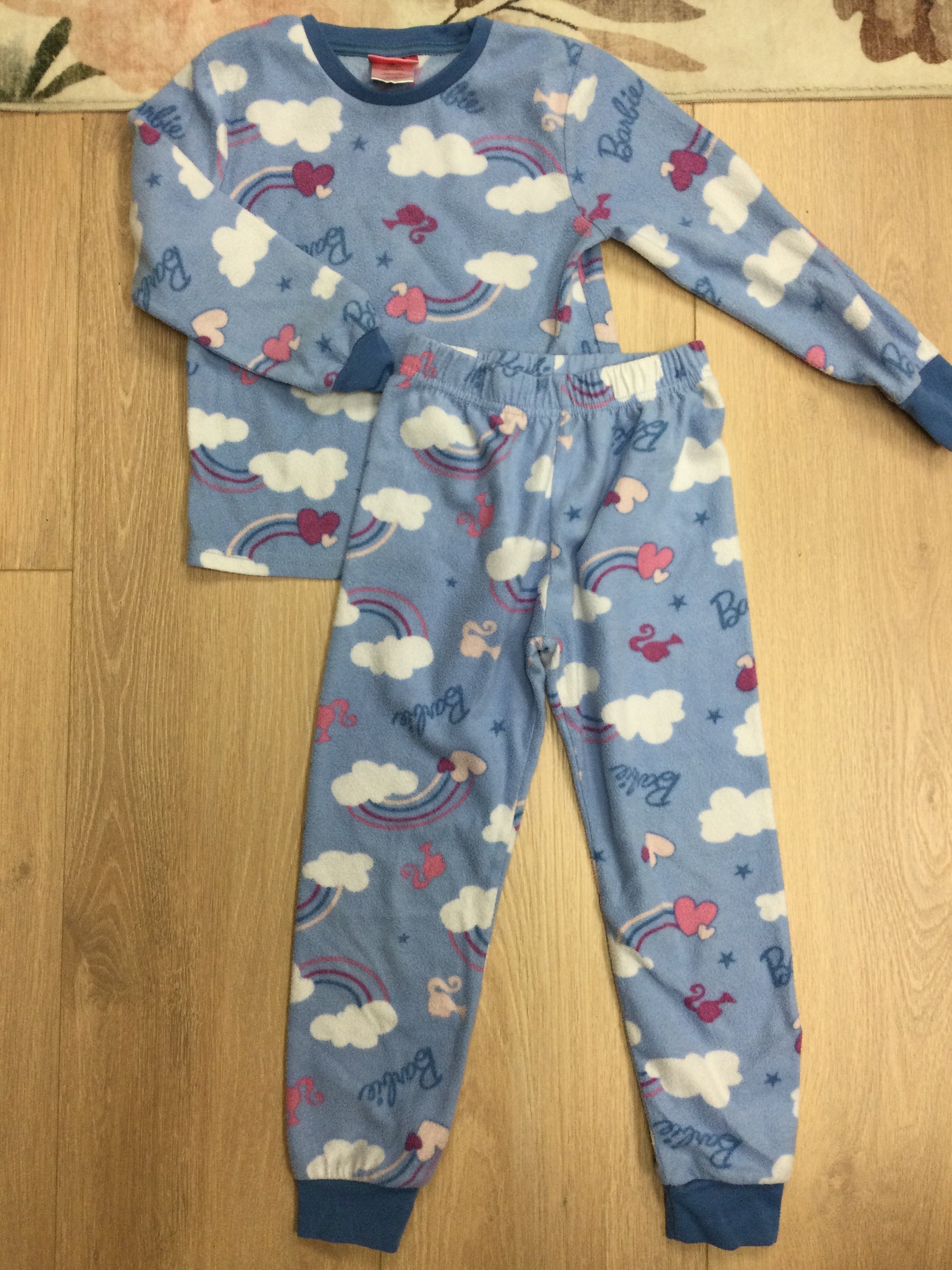 Barbie blue/pink pajamas 6Y