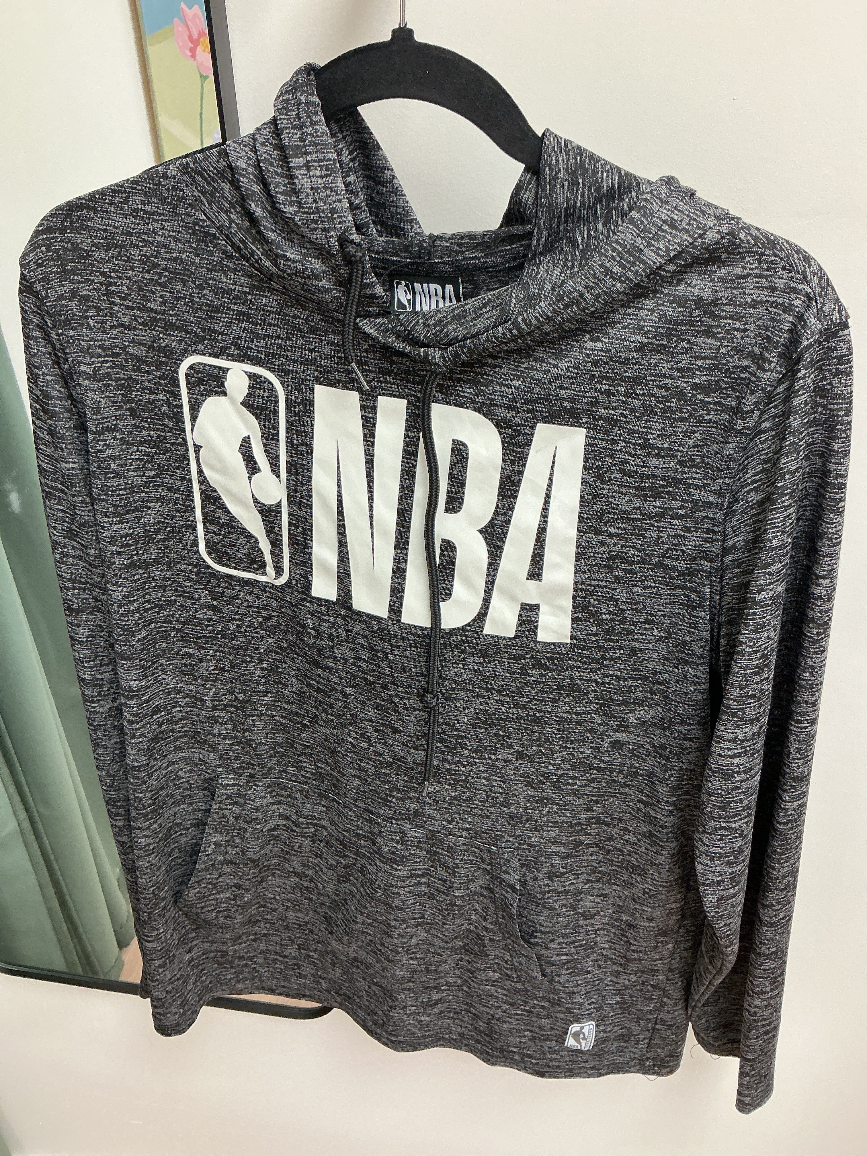 NBA grey detailed hoodie size small