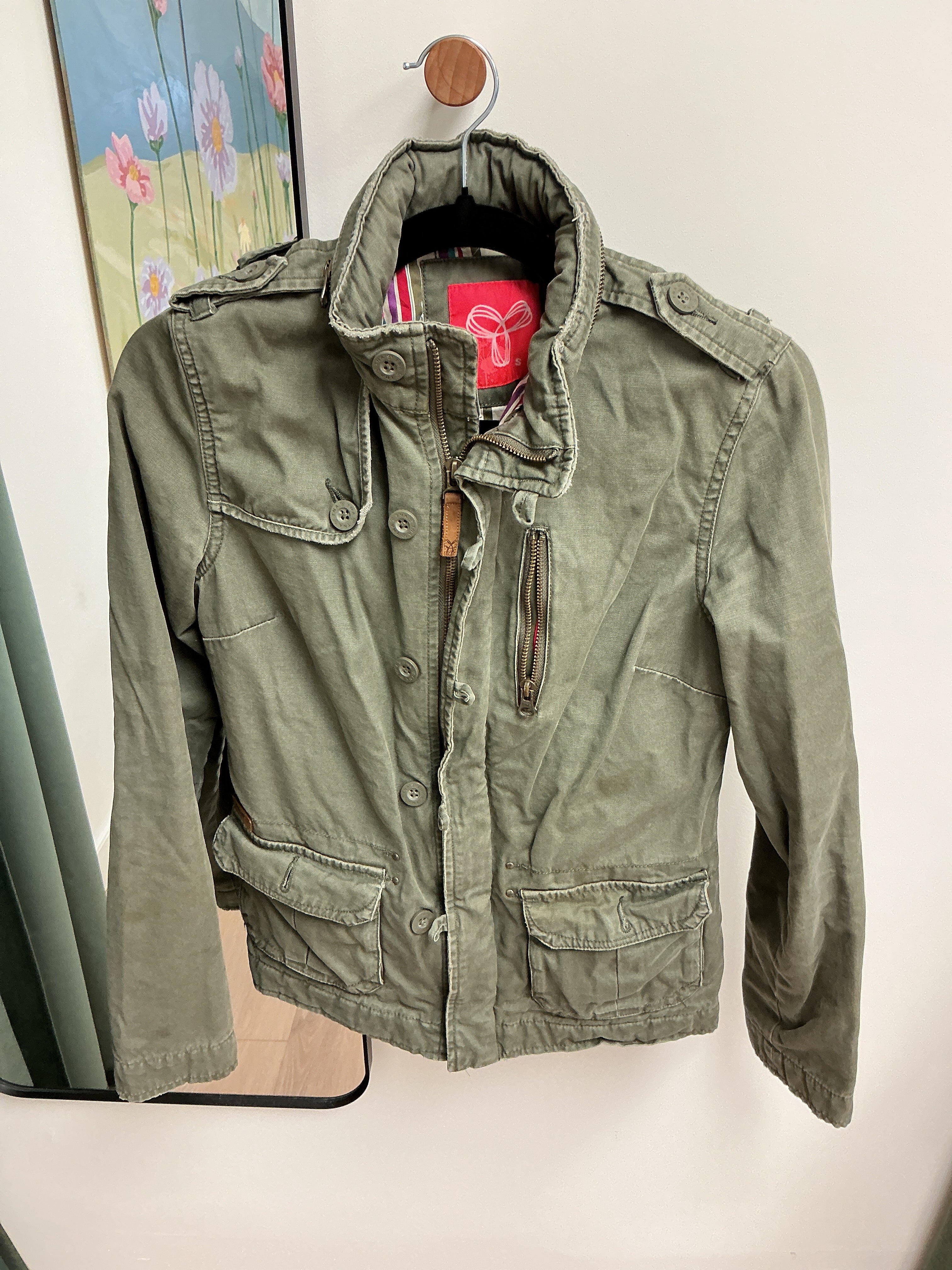 TNA green jacket size Small