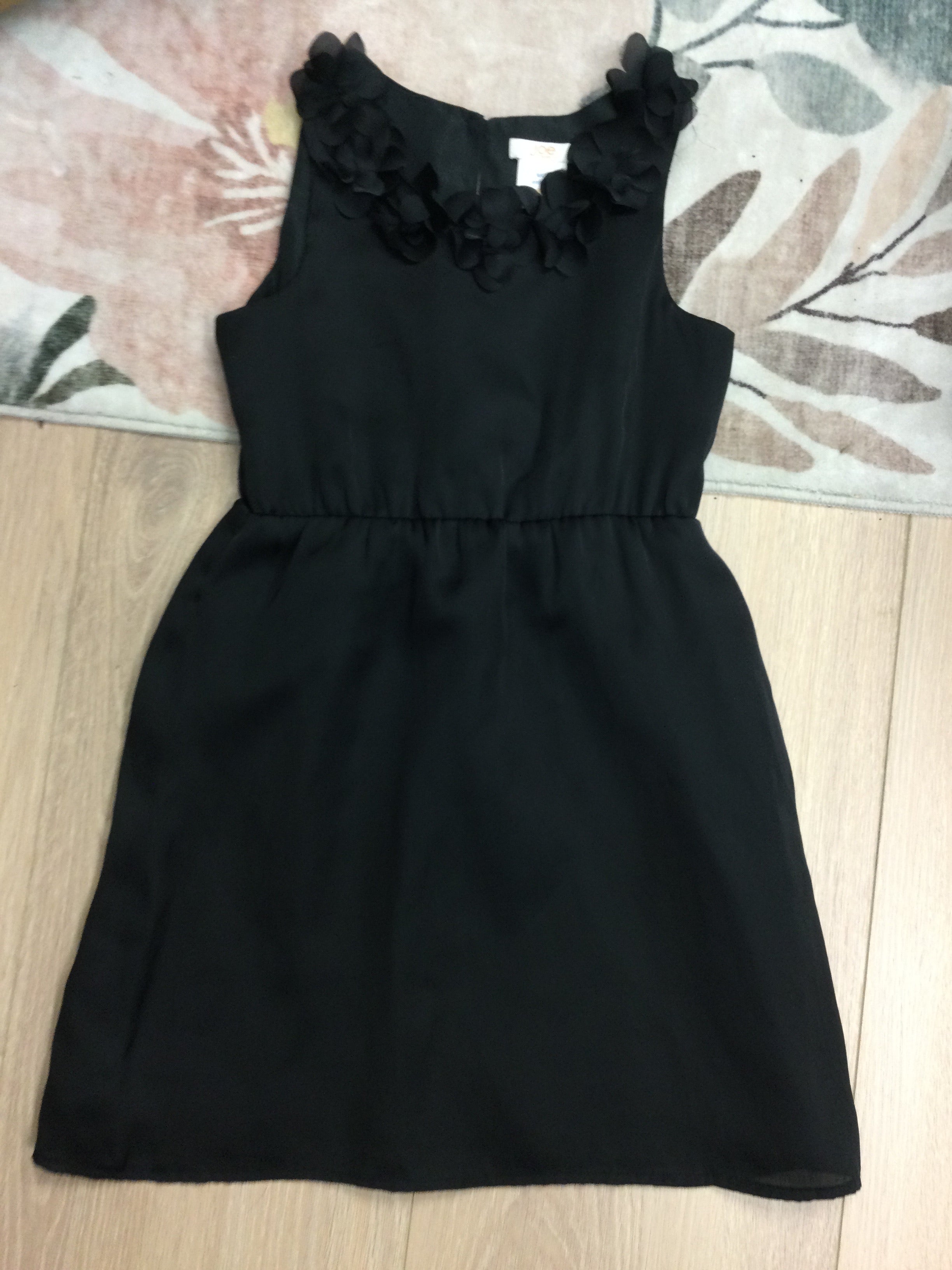 Joe Fresh black formal floral collar dress 6-7Y