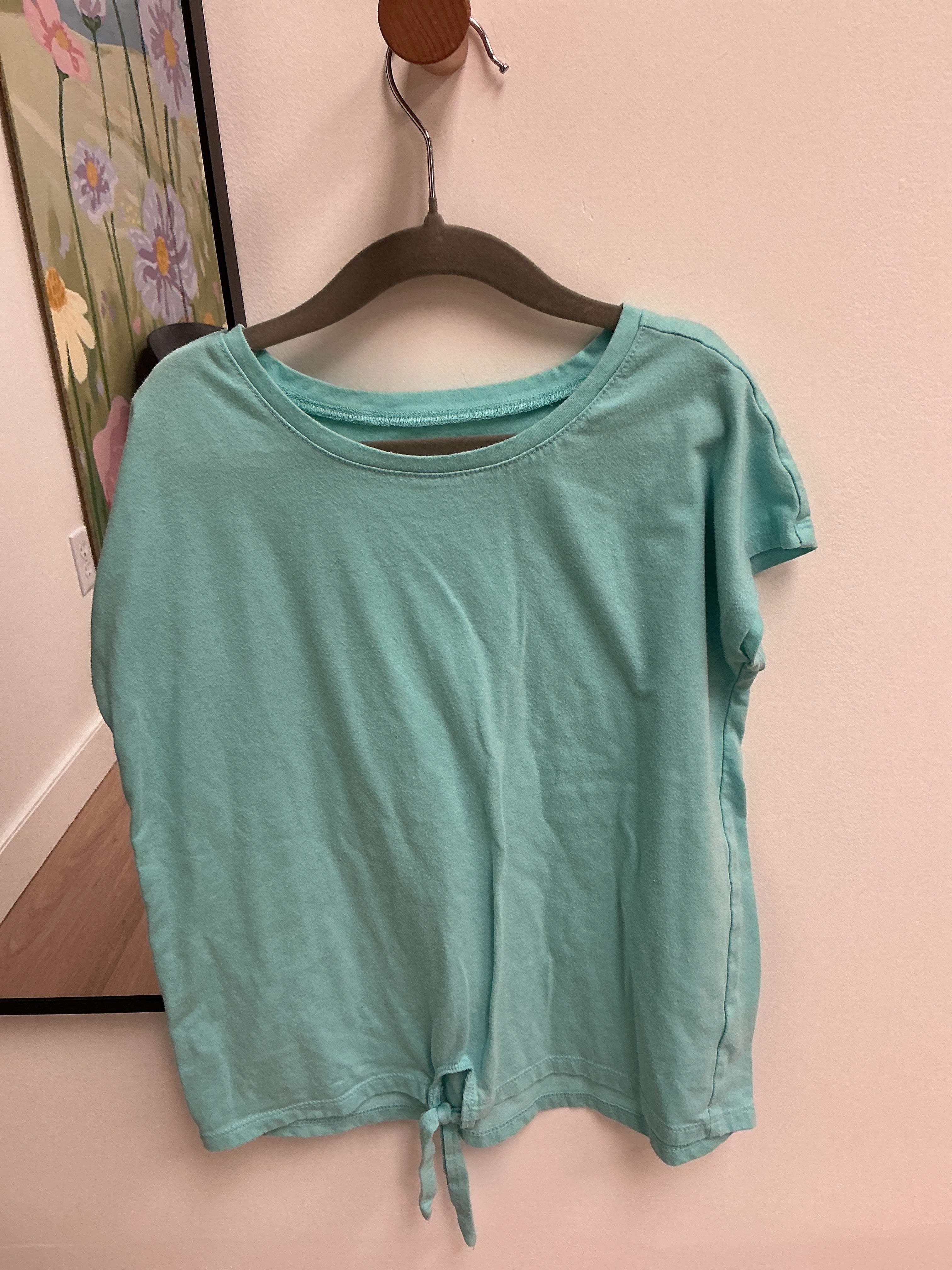Children’s place teal tie Tshirt size 10/12